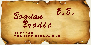 Bogdan Brodić vizit kartica